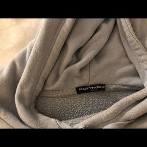 Brandy Melville cropped light blue hoodie